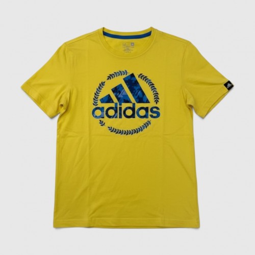 Adidas Performance Yellow Graphic T-Shirt / Pre-Owned